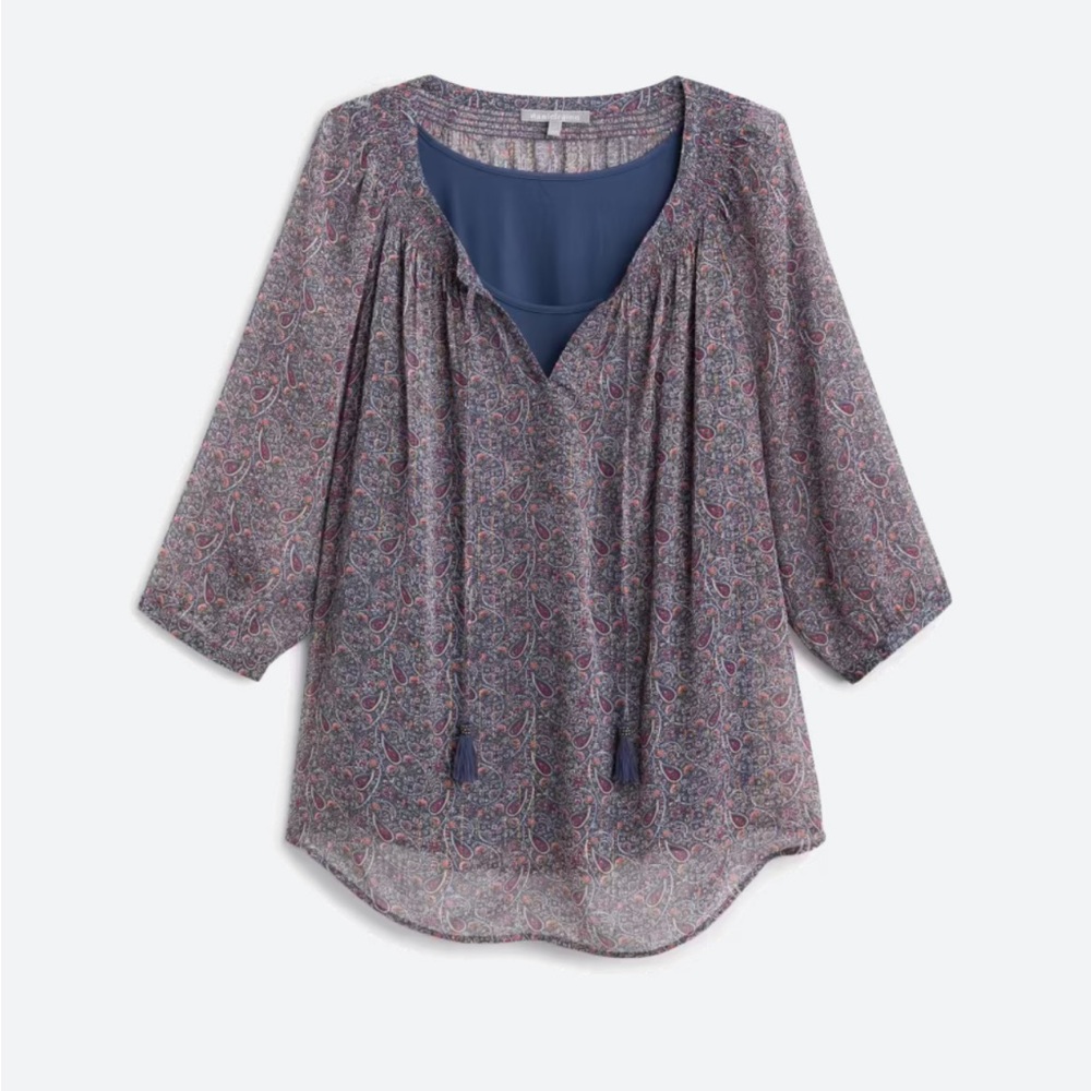 Daniel Rainn Wilcox Tie Neck Blouse